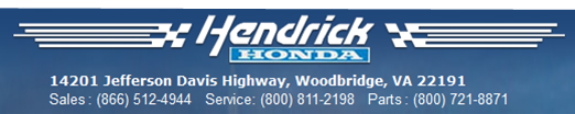 Hendrick Honda Woodbridge VA banner